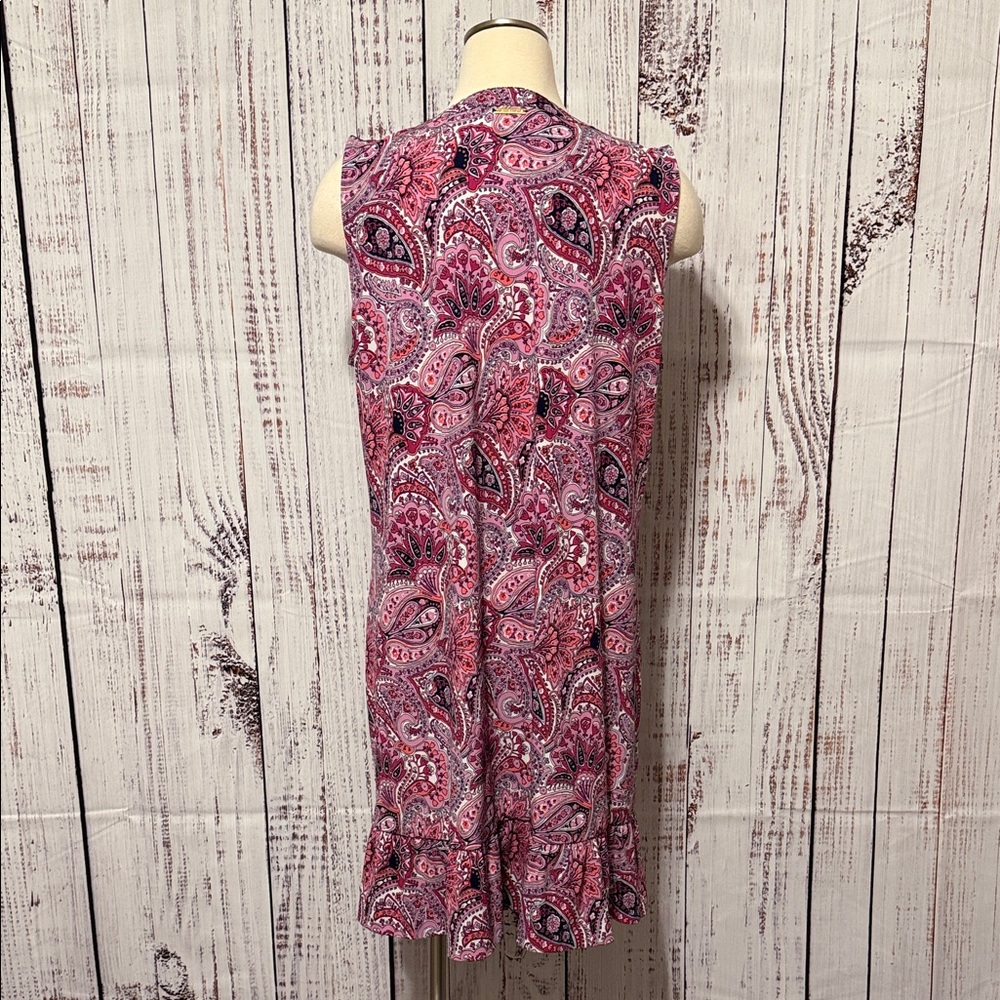 Michael Kors Pink Paisley Sleeveless Midi Dress - Picture 2 of 6